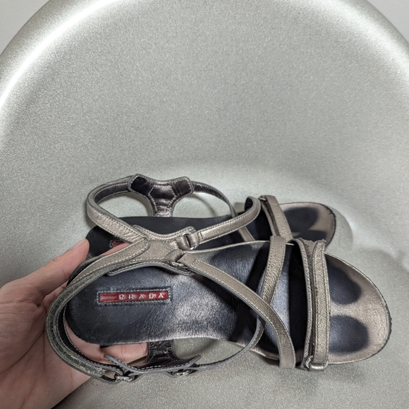 PRADA Leather Strap Sandals Womens Sz. 38 (7.5 ) - Picture 7 of 10